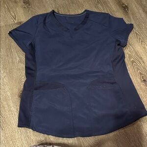 Navy Blue Women's Scrub Top